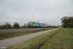 1293 901-5  Azura  + 6193 089-0 ziehen den Slurryzug nach Schwed/Oder bei Pölling in Richtung Norden.
