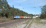 187 321-5  Exellence in Transport  mit einem Containerzug in Ochenbruck.06.04.24