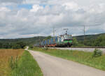 193 235 zieht bei Pölling ein LKW-Walter Zug in Richtung Süden. 13.07.24