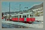 Der CEV BDe 4/4 105 im Schneer�umeinsatz in Blonay.