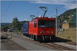 Die beiden  Klötzchen , der MVR HGem 2/2 2501 und der MOB Gem 2/2 2502 in Blonay.