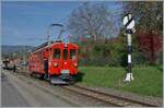 La DER de la Saison! (Saisonabschlussfeier der Blonay-Chamby Bahn 2024) - der nun mechanisch und auch optisch wieder perfekt hergereichte RhB Bernina Bahn ABe 4/4 I N° 35 der Blonay Chamby Bahn