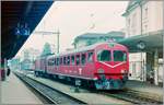 In Huttwill wartet dieser kurzer EBT VHB SMB  Pendelzug  auf einen neuen Einsatz.