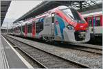 Der SNCF Z 31503 M in den gefälligen LÉMAN EXPRESS Farben in Lausanne auf einer Testfahrt.