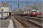 Der SBB Historic RAe TEE II erreicht auf seiner Extrafahrt von Aarau nach Vevey (-> St-Maurice) den Bahnhof von Lausanne.