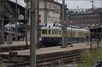 Depotfest Olten 2023. 

Der BCFZe 4/6 der BLS im funktionellen Design ist einer der Stars der Ausstellung. Er wurde im Jahr 1938 noch vor der Fusion an die Bern-Neuenburg-Bahn geliefert. Die verschiedenen Baustile hier am Bahnhof Olten werden gerade noch vom Bauhaus-Stil erg�nzt. August 2023.
