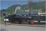 Es scheint fast so, als hätte die die SEG G 2x 2/2 105 der Blonay-Chamby Bahn nun einen Stromabnehmer.