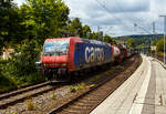 Die an die SBB Cargo International AG vermietete Re 482 019-7 (91 85 4482 018-7 CH-NRFAB) der NRFAB - Nordic Re-Finance AB, Bankeryd (Schweden), ex SBB Cargo Re 482 019-7, f�hrt am 23 Juli 2026 mit einem KLV-Zug durch den Bahnhof Kirchen/Sieg in Richtung K�ln.

Die TRAXX F140 AC1 wurde 2003 von Bombardier in Kassel unter der Fabriknummer 33572 gebaut und an die SBB Cargo AG geliefert. Sie hat die Zulassungen und Zugbeeinflussungssysteme f�r die Schweiz und Deutschland. Im Februar 2026 wurde sie an die NRFAB - Nordic Re-Finance AB verkauft.