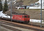 Ge 4/4III 81 Wallis in Diensten des MGB Autoverlad in Rehalp am Furkatunnel.