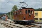Die BOB HGe 3/3 29, nun bei der B-C, beim Rangieren in Blonay.