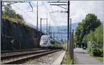 Der inoui TGV Rame 4715 bei Villeneuve mit einem blauen Zwergsignal, wie sie bei ETCS Betrieb Verwendung finden. Da ich von diesem TGV auf einem Spaziergang überrascht wurde, stand ich nicht gerade geschickt...   

4. Juni 2024