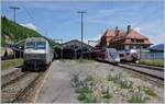 Auch die Zuglok des Gegenzuges, die SNCF BB 26068 setzt sich an die Spitze des nach Frankreich fahrenden Güterzuges.