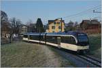 Der CEV MVR ABeh 2/6 erreicht St-Légier Gare.