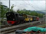 Die Blonay-Chamby G 2x 2/2 105 rangiert in Vevey ihren  Riviera Belle Époque  Zug.