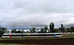 Seelinie Rorschach - Arbon - Romanshorn - Kreuzlingen (dann Fortsetzung Stein am Rhein - Schaffhausen): Thurbo GTW 2/8 in Münsterlingen Spital, 5.Oktober 2021 