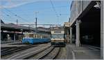 Der MOB ABDe 8/8 4002 Vaud ist als Regionalzug 2209 von Zweisimmen in Montreux eingetroffen und wird nun auf ein Abstellgleis manövriert.