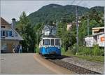 Der MOB ABDe 8/8 4001 SUISSE fährt als Leermaterialzug nach Chernex in Fontanivent durch.