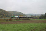 383 112-0 zieht mit einem Kesselzug bei Wernfeld in Rüchtung Würzburg.