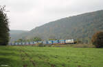 6193 595-6 zieht mit einem LKW-Walter bei Wernfeld in Richtung Norden.
