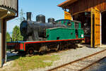 Eine Spanierin in der Schweiz - Die 1.000 mm G 3/5 Tenderlokomotive N� 23 der urspr�nglichen Lokalbahn von Olot nach Girona (Tren d’Olot), in Katalonien (Spanien).
